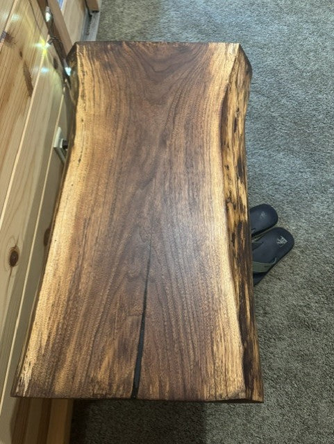 The Stout | Live Edge Walnut Bench & Side Table