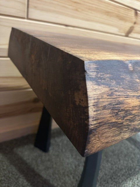 The Stout | Live Edge Walnut Bench & Side Table