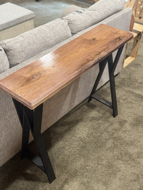 The Ridge | Walnut Console Table with A-Frame Metal Legs