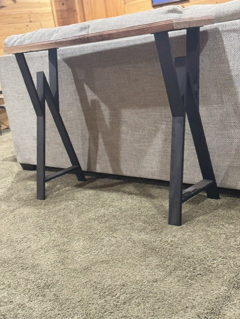 The Ridge | Walnut Console Table with A-Frame Metal Legs