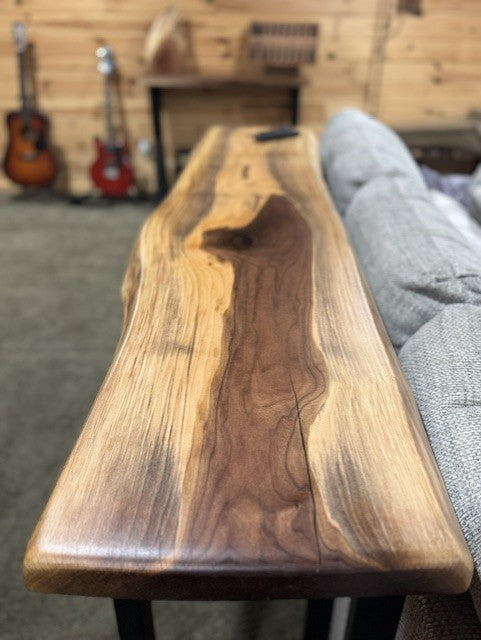 The Long Game | Live Edge Walnut Entertainment Table