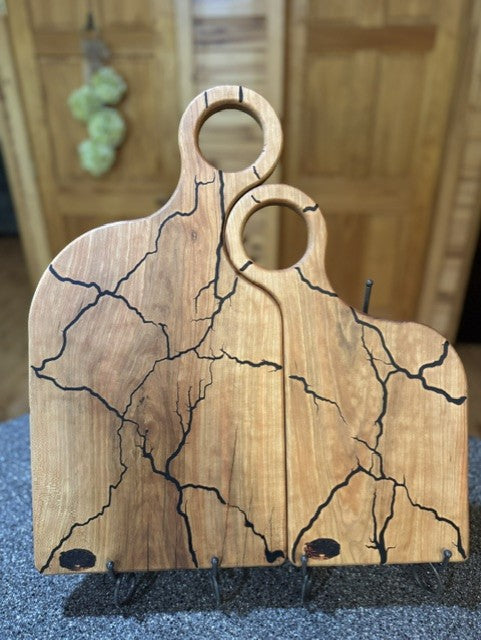 The Nest | Fractile-Burned Cherry Nesting Cutting Boards