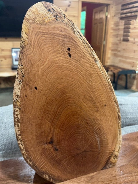 The Sentinel | Live Edge Spalted Red Oak Centerpiece