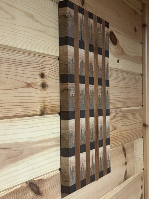 The Double Take | Costa Rican Maple, Walnut & Cherry Wall Art Pair