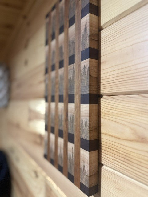 The Double Take | Costa Rican Maple, Walnut & Cherry Wall Art Pair