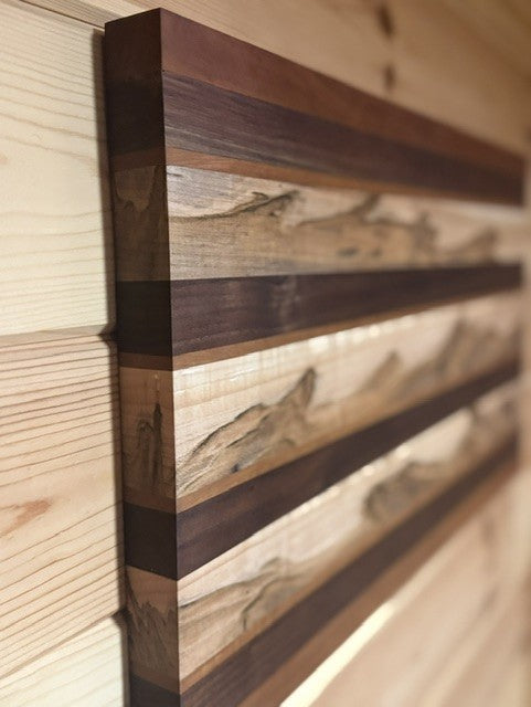 The Double Take | Costa Rican Maple, Walnut & Cherry Wall Art Pair