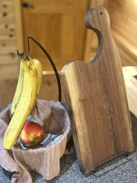 The Decoy | Live Edge Walnut Charcuterie Board with Black Resin