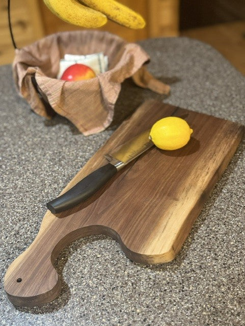 The Decoy | Live Edge Walnut Charcuterie Board with Black Resin