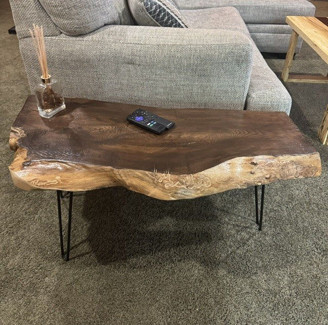 The Evidence | Emerald Ash Borer Live Edge Ash Side Table