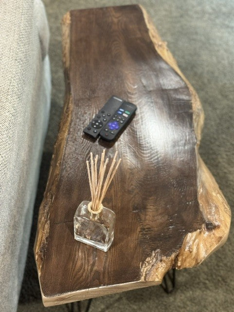 The Evidence | Emerald Ash Borer Live Edge Ash Side Table