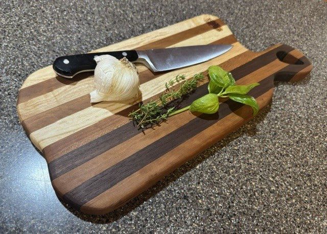 The Foundation | Walnut, Maple & Cherry Edge-Grain Cutting Board