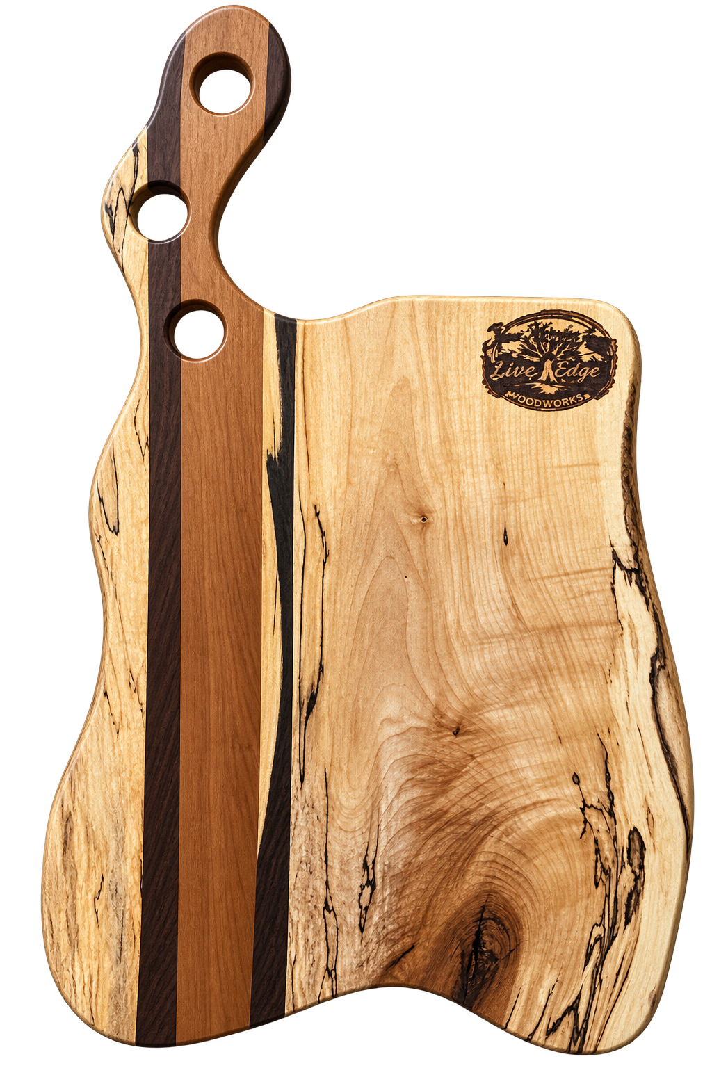 The Showpiece | Spalted Maple, Sappy Walnut & Cherry Serving Board