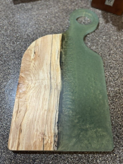 The Pairing | Spalted Maple & Moss Resin Nesting Serving Boards